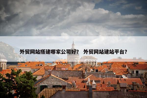 外贸网站搭建哪家公司好？ 外贸网站建站平台？
