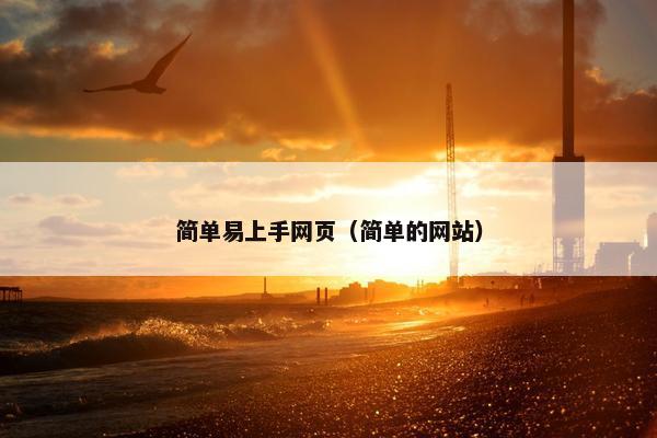简单易上手网页（简单的网站）