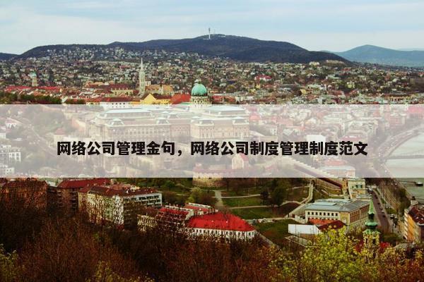 网络公司管理金句，网络公司制度管理制度范文