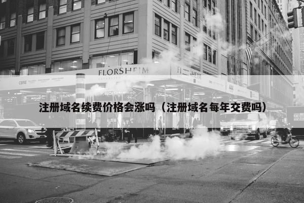 注册域名续费价格会涨吗（注册域名每年交费吗）