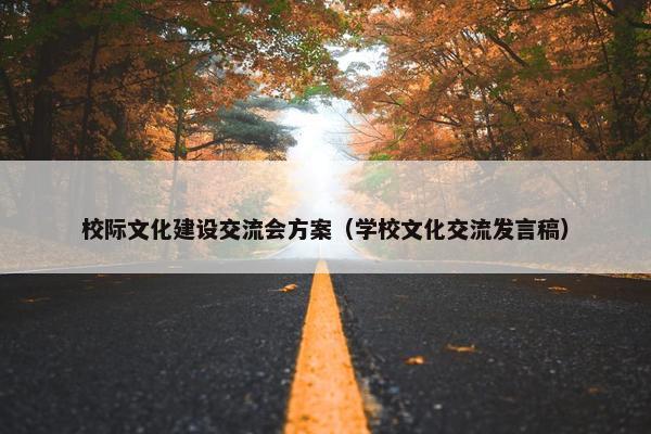 校际文化建设交流会方案（学校文化交流发言稿）