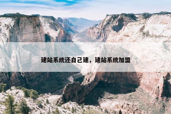 建站系统还自己建，建站系统加盟