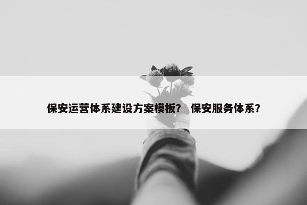 保安运营体系建设方案模板？ 保安服务体系？