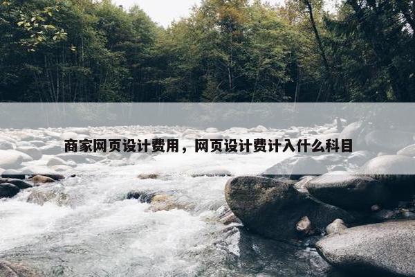 商家网页设计费用，网页设计费计入什么科目