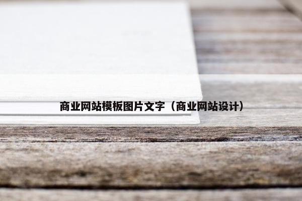 商业网站模板图片文字（商业网站设计）