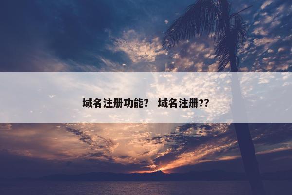 域名注册功能？ 域名注册?？