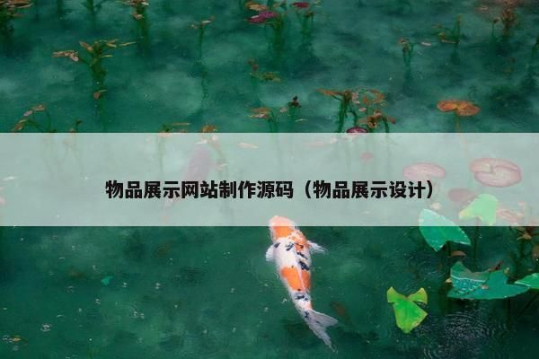 物品展示网站制作源码（物品展示设计）