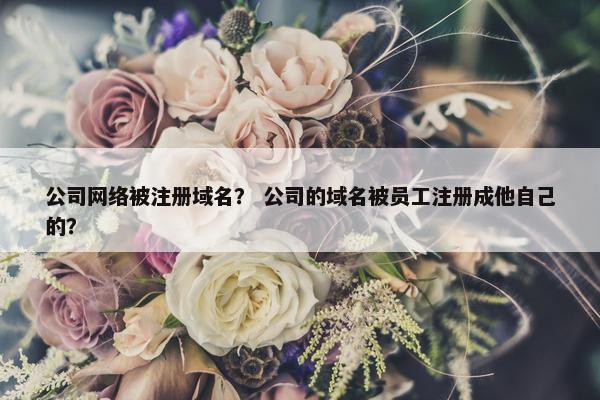 公司网络被注册域名？ 公司的域名被员工注册成他自己的？
