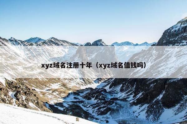 xyz域名注册十年（xyz域名值钱吗）