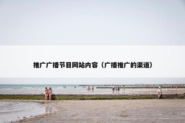 推广广播节目网站内容（广播推广的渠道）