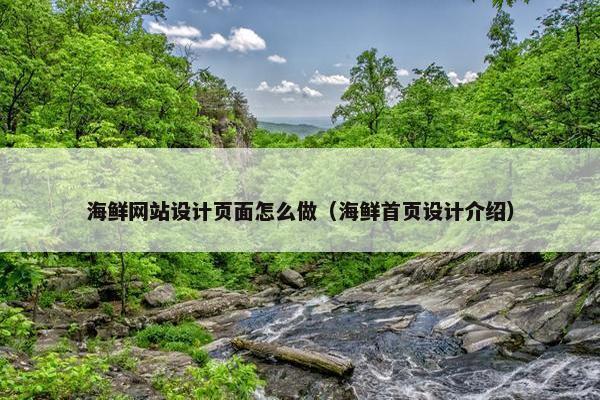 海鲜网站设计页面怎么做（海鲜首页设计介绍）