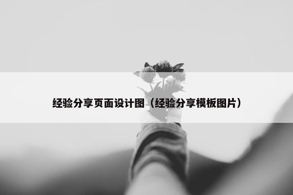 经验分享页面设计图（经验分享模板图片）