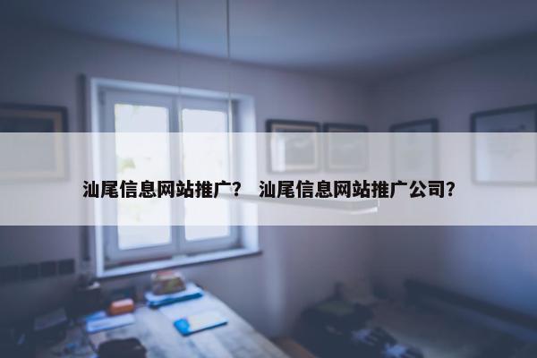 汕尾信息网站推广？ 汕尾信息网站推广公司？