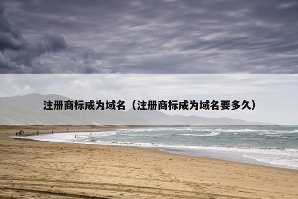 注册商标成为域名（注册商标成为域名要多久）