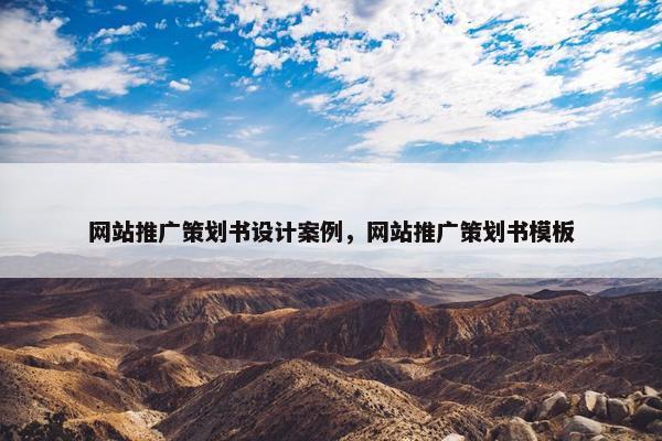 网站推广策划书设计案例，网站推广策划书模板