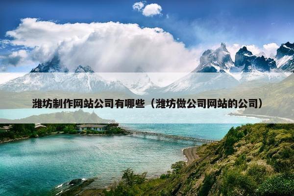 潍坊制作网站公司有哪些（潍坊做公司网站的公司）