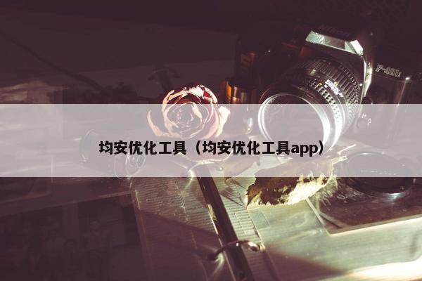 均安优化工具（均安优化工具app）