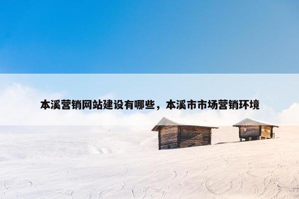 本溪营销网站建设有哪些，本溪市市场营销环境