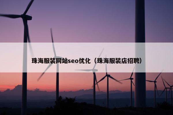 珠海服装网站seo优化（珠海服装店招聘）