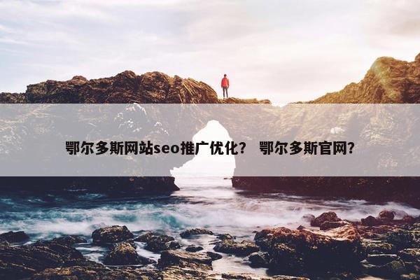 鄂尔多斯网站seo推广优化？ 鄂尔多斯官网？