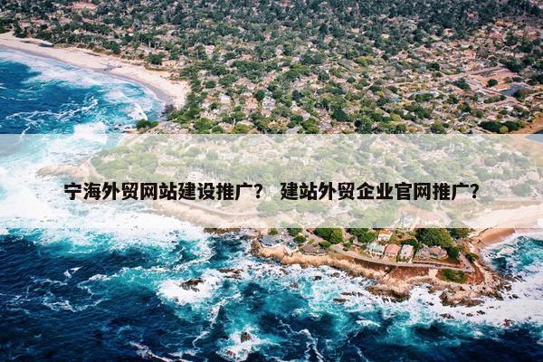 宁海外贸网站建设推广？ 建站外贸企业官网推广？