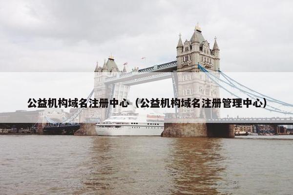 公益机构域名注册中心（公益机构域名注册管理中心）