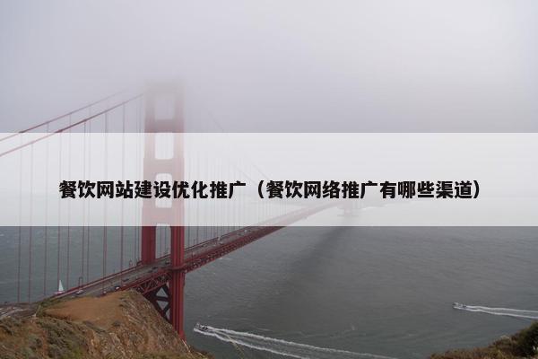 餐饮网站建设优化推广（餐饮网络推广有哪些渠道）
