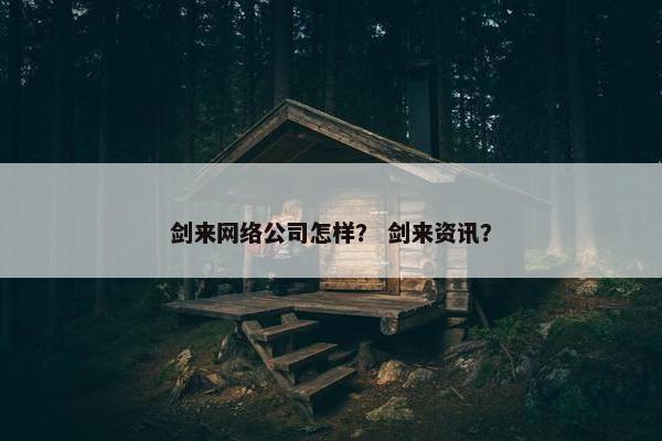 剑来网络公司怎样？ 剑来资讯？