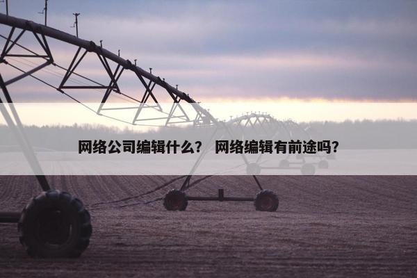 网络公司编辑什么？ 网络编辑有前途吗？