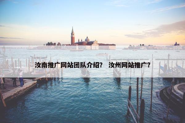 汝南推广网站团队介绍？ 汝州网站推广？