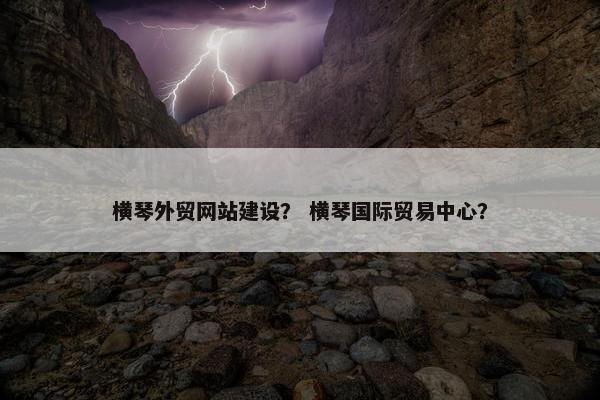 横琴外贸网站建设？ 横琴国际贸易中心？