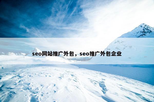 seo网站推广外包，seo推广外包企业