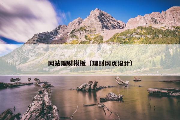 网站理财模板（理财网页设计）
