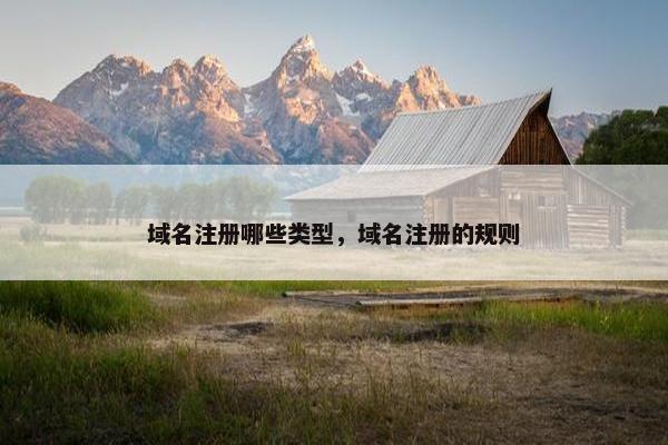 域名注册哪些类型，域名注册的规则