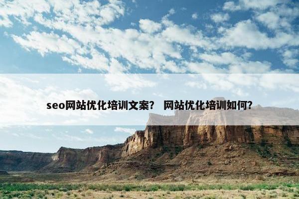 seo网站优化培训文案？ 网站优化培训如何？