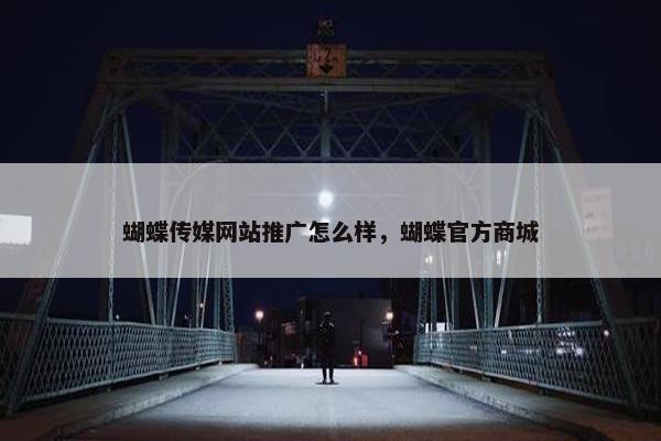 蝴蝶传媒网站推广怎么样，蝴蝶官方商城