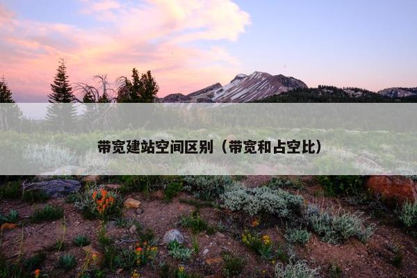 带宽建站空间区别（带宽和占空比）