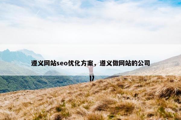 遵义网站seo优化方案，遵义做网站的公司