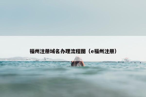福州注册域名办理流程图（e福州注册）