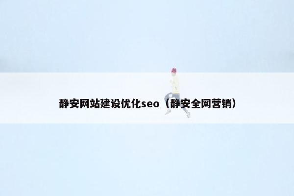 静安网站建设优化seo（静安全网营销）