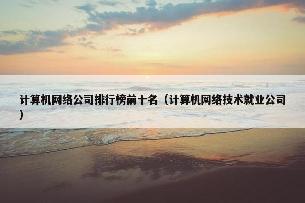 计算机网络公司排行榜前十名（计算机网络技术就业公司）