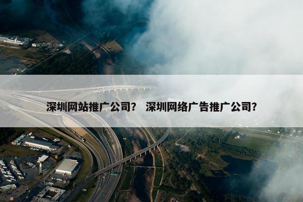 深圳网站推广公司？ 深圳网络广告推广公司？