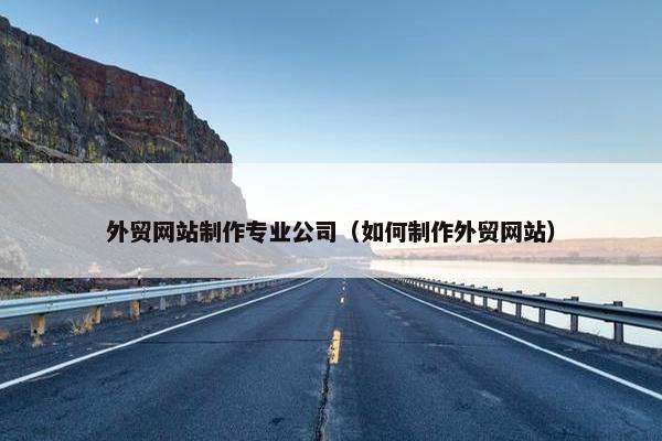外贸网站制作专业公司（如何制作外贸网站）