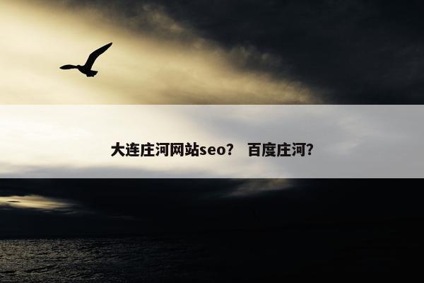 大连庄河网站seo？ 百度庄河？