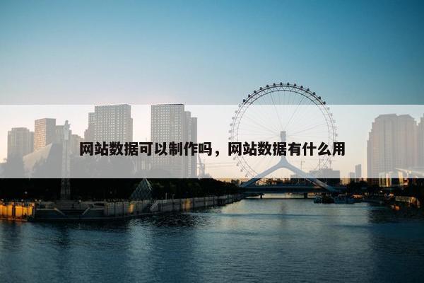 网站数据可以制作吗，网站数据有什么用
