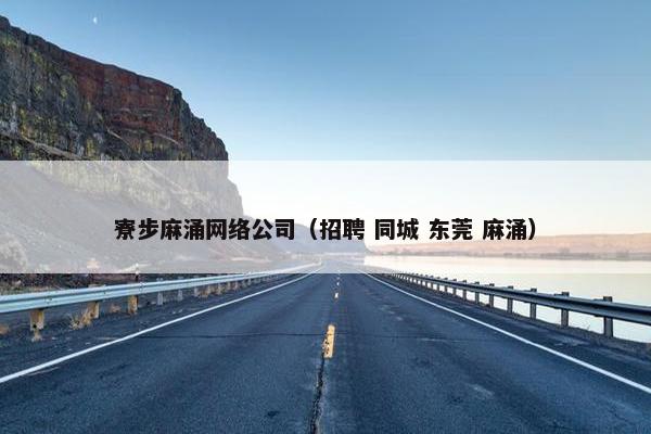 寮步麻涌网络公司（招聘 同城 东莞 麻涌）
