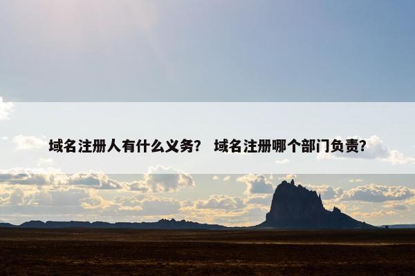 域名注册人有什么义务？ 域名注册哪个部门负责？