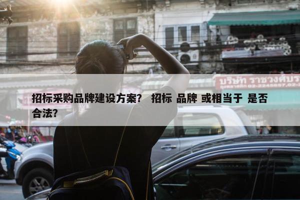 招标采购品牌建设方案？ 招标 品牌 或相当于 是否合法？