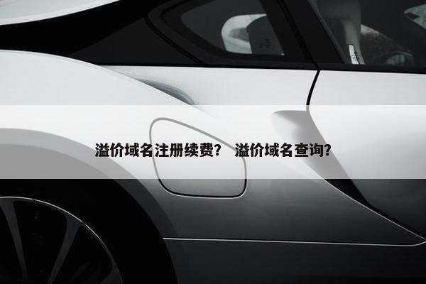 溢价域名注册续费？ 溢价域名查询？