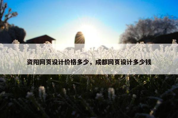 资阳网页设计价格多少，成都网页设计多少钱
